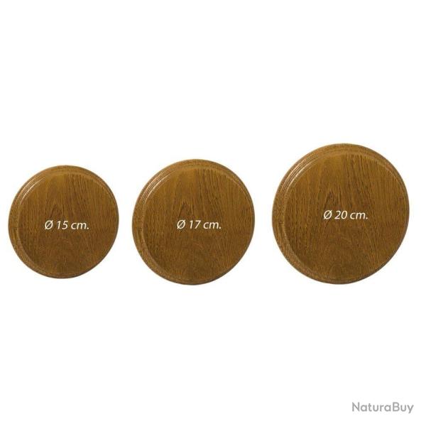 Ecusson en ch�ne pour gr�s et d�fenses de sanglier Diam.20 cm