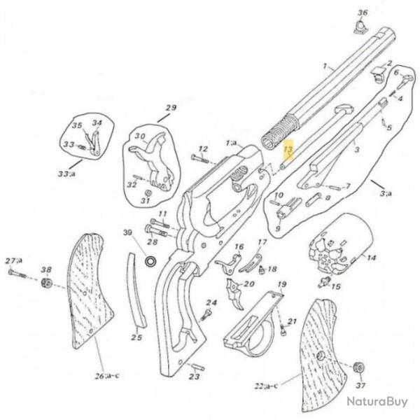 Pi�ces de remplacement pour Pedersoli mod�les Remington RESSORT ELEVATEUR REMINGTON