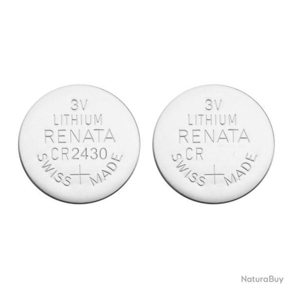 Lot 2 Piles Lithium CR2430 3 volts Renata PILES CR2430 RENATA 3V 285mAh BLISTER/2