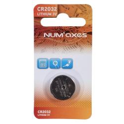 NUM'AXES Pile CR2032 Lithium 3V NUMAXES - Blister 1 pile CR2032 lithium 3V (Equival. DL2032)
