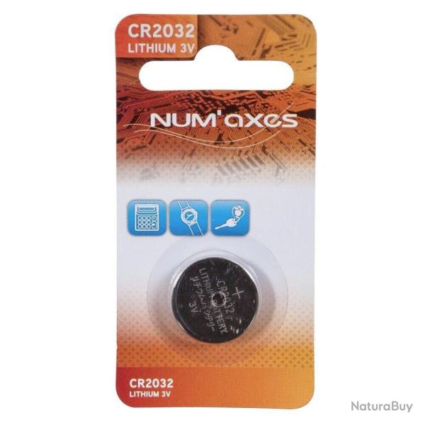 NUM'AXES Pile CR2032 Lithium 3V NUMAXES - Blister 1 pile CR2032 lithium 3V (Equival. DL2032)