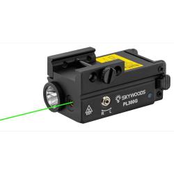 Lampe tactique + viseur laser vert Skywoods L53980