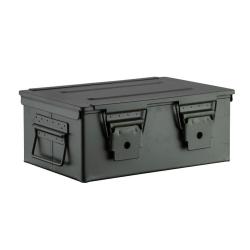 Caisse &agrave; munitions m&eacute;tallique verte 33x22x13cm CAISSE MUITION METAL VERTE DIM 33 X 22 X 13