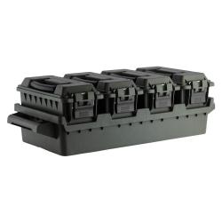 Set 4 caisses &agrave; munitions avec bac de transport