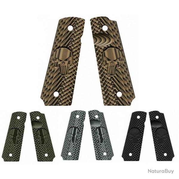 Plaquettes pour 1911 VZ Grips CK Operator II - Edition The Punisher Black