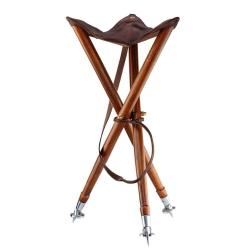 Trepied Luxe dessus cuir - base pieds alu Hauteur: 85cm
