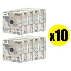 Pack Cibles cartonn&eacute;es 14 x 14 cm Shoot Again (x10) Pack 100 cibles Blanches avec centre noir