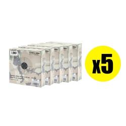 Pack Cibles cartonn&eacute;es 14 x 14 cm Shoot Again (x5) Pack 500 cibles blanches avec centre noir