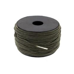 Cordeau tress&eacute; avec &acirc;me vert - Diam 2 mm - 100 m
