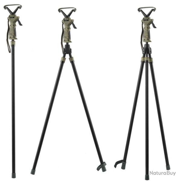 Cannes de pirsch t�lescopiques - Monopied / Bipied / Tr�pied Bipied 80-160 cm