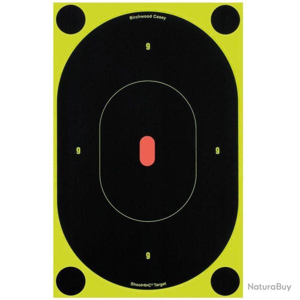 Cibles Shoot-N-C silhouette packs - Birchwood Casey 5 cibles 23 cm + 15 cibles 10 cm + 100 pastilles