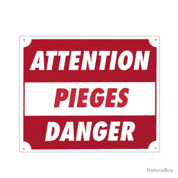 Panneau ''Attention pi�ges danger'' 30 x 25 cm Akilux