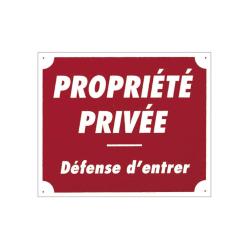 Panneau akilux ''Propri&eacute;t&eacute; priv&eacute;e'' 30 x 25 cm