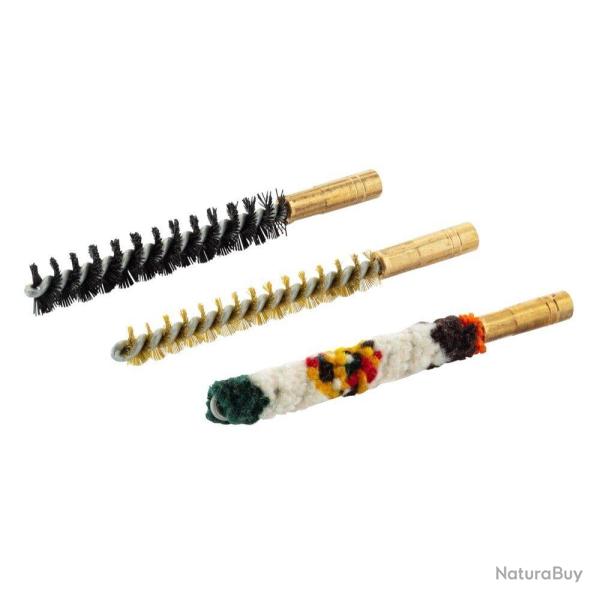Set de trois brosses pour armes � canon ray� - M3 fem. Cal.7 mm