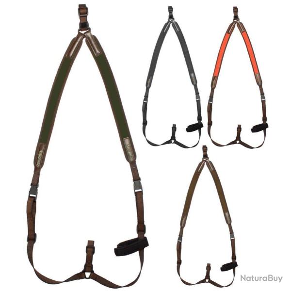 Bretelles en n�opr�ne type ''SAC � DOS'' pour carabine - Niggeloh Noir