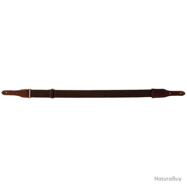 Bretelle cuir gras cobra, sangle coton - Country Sellerie