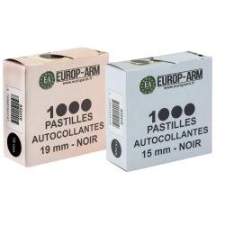 Pastilles autocollantes noires diam. 15 ou 19 mm Diam.15 mm