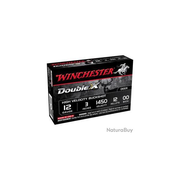 Cartouches 12/76 Chevrotine Double X Buckshot 12 gr x 5