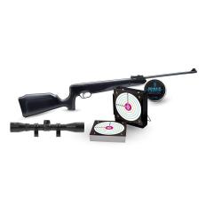 Pack Snowpeak Carabine SR1000X C4.5 19.9J + 4x32 + Plombs + Cibles + Porte Cible