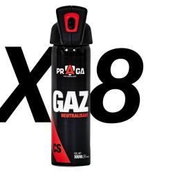 Pack Bombe Gaz Cs PRO 100ML X8