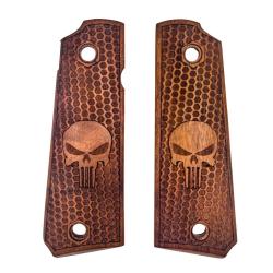 Plaquettes Bois PT1911 Nid D'abeille Punisher