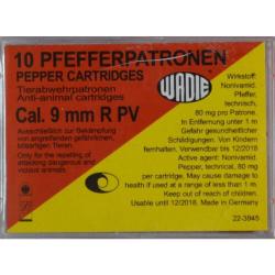 Cartouches 9 mm/380 Pv Pepper Gaz X10