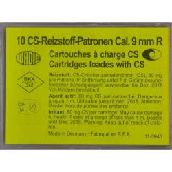 Cartouches 9 mm/380 Cs A Gaz X10