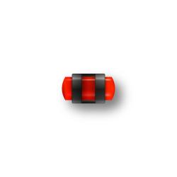 Guidon Fluo Rouge Ajoure M3.5 D3.5 L8
