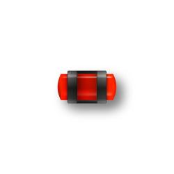 Guidon Fluo Rouge Ajoure M3.5 D4 L9