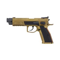 Pistolet Phoenix Redback Gen 2 FDE SA/DA Compensateur guidon FO rouge 9x19