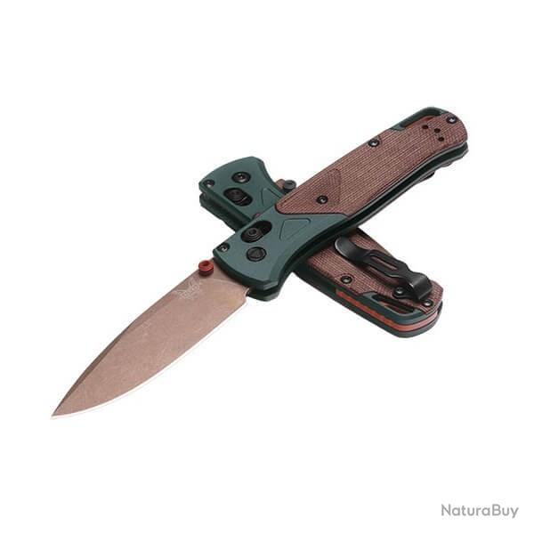 Couteau pliant Benchmade Bugout Taiga Green/Aluminium