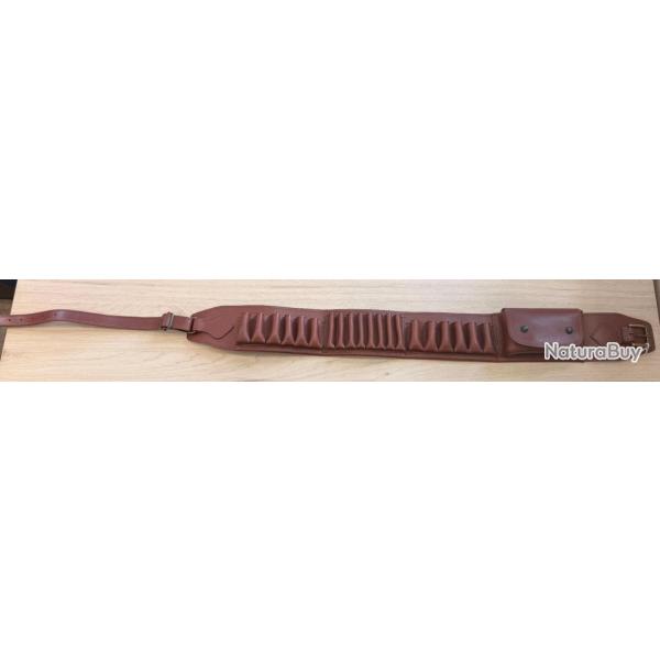 Cartouchi�re Cuir Cal.12/Carabine + Pochette