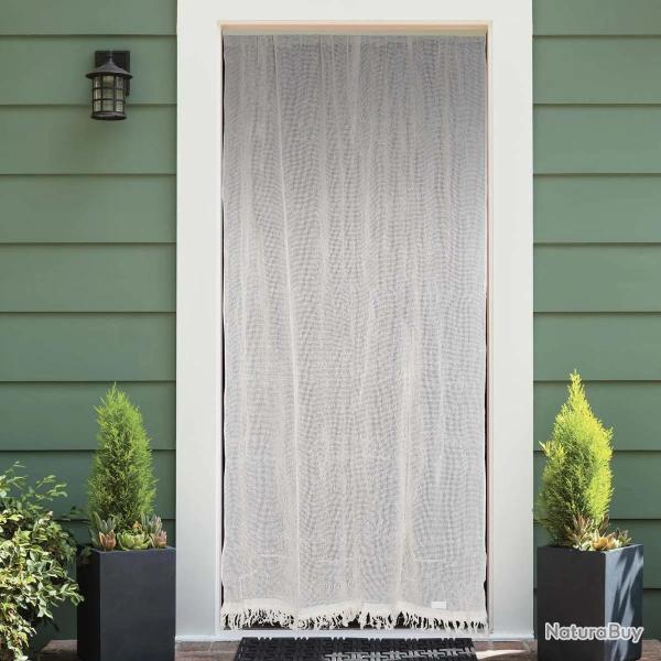 Rideau Moustiquaire Avignon �cru - 140x225 cm - Coton Respirant - Fabriqu� en France