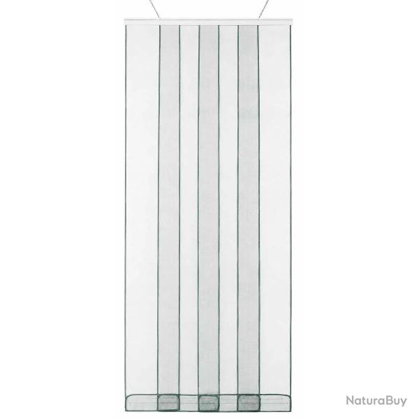 Rideau Moustiquaire Arles 100x220 cm - Fibre de Verre Gris Anti-Insectes
