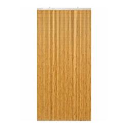 Rideau de Porte en Bambou Verni Naturel - 90x200cm - Style Zen & Protection Anti-Insectes