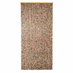 Rideau de porte en perles de bois Pop - 90x200cm multicolore