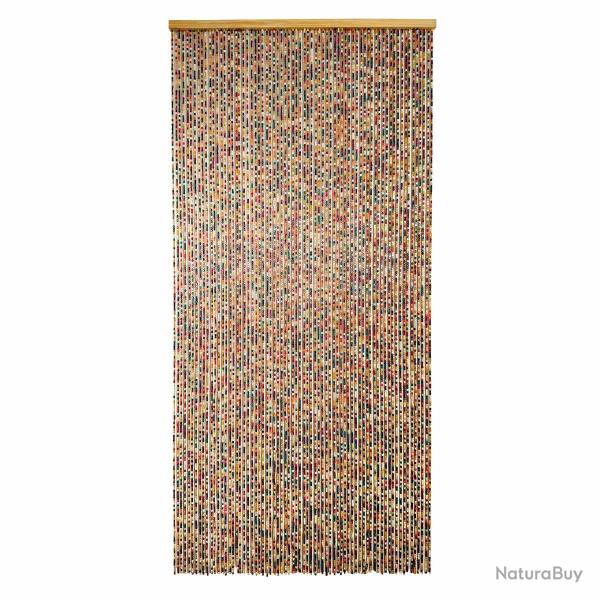 Rideau de porte en perles de bois Pop - 90x200cm multicolore