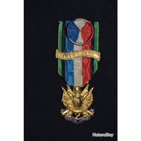 MEDAILLE DES VETERANS ARMEE DE TERRE ET DE MER-PRESIDENT SECTION-GUERRE 1870/71