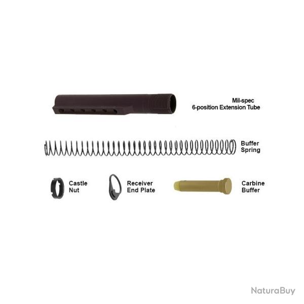 UTG Leapers - Tube pour AR15 MIL SPEC � 6 positions et kit d'accessoires