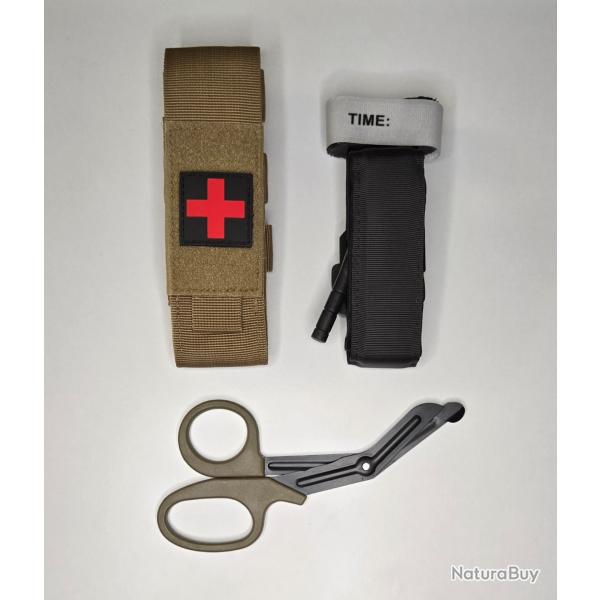 Kit tactique compact Pochette, tourniquet et ciseaux  Airsoft / Outdoor