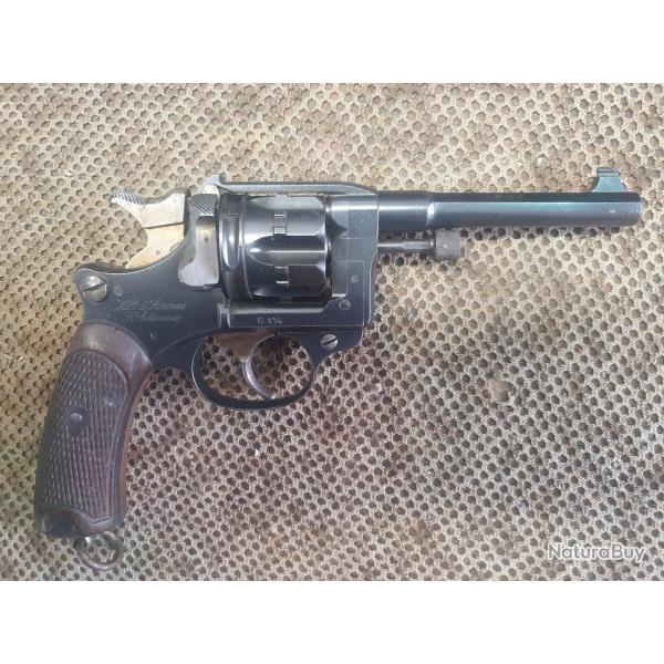 belle occasion : magnifique revolver MAS mod�le 1892 calibre 8 mm 92 - canon miroir