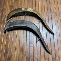 DEUX CIMIERS DE CASQUE DU XlX &Eacute;ME en laiton