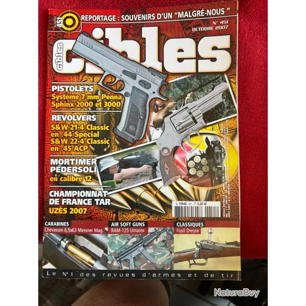Sphinx 2000 et 3000, gros revolvers S&W... revue TIR CIBLES no 451 octobre 2007