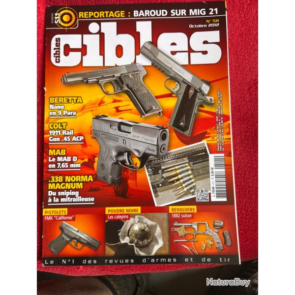 Beretta Nano, Colt 1911... revue TIR CIBLES no 511 octobre 2012