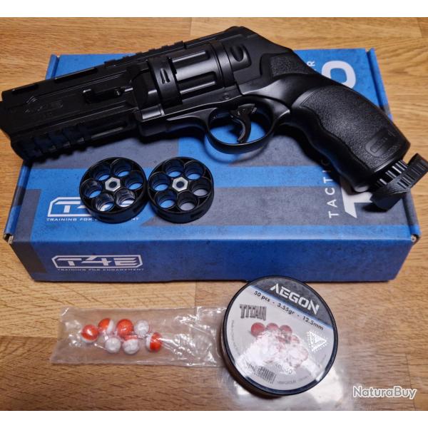 Lot complet T4E UMAREX HDR50 +19.9 Joules + Accessoires barillets, billes titan, power kit valve v2