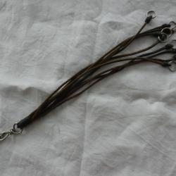 Ancien lacets cuir porte oiseaux