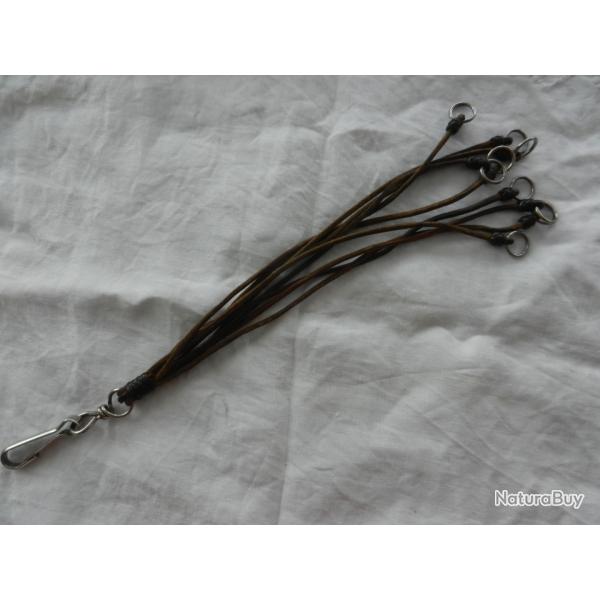 Ancien lacets cuir porte oiseaux