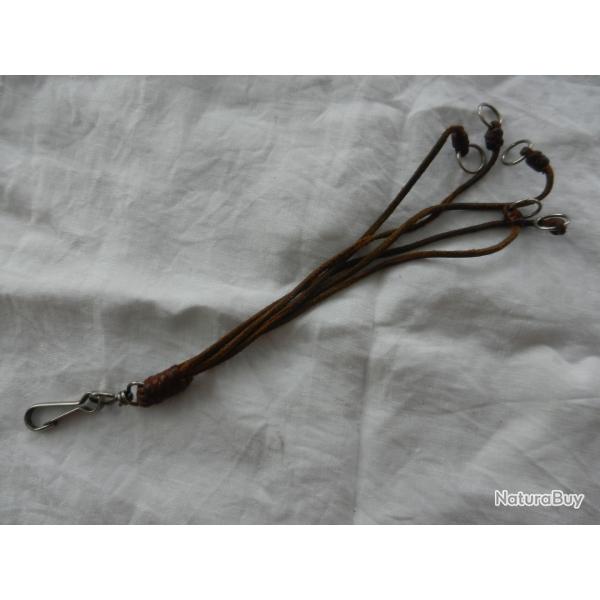 Ancien cuir suspentes porte oiseaux