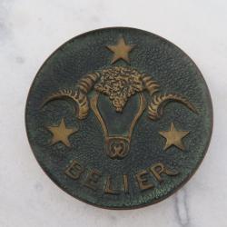 Ancien Vide-Poche/Coupelle en Bronze dor&eacute;  &agrave; patine verte signe du zodiaque B&eacute;lier (Vers 1930)
