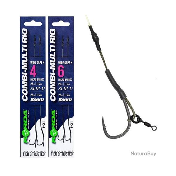 Bas de Ligne Korda Combi Multi Rig Wide Gape X (par 2) n� 4